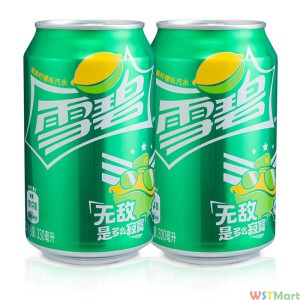 雪碧柠檬味汽水碳酸饮料330ml*24罐