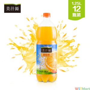 果汁-美汁源果粒橙果汁饮料1.25L*12瓶